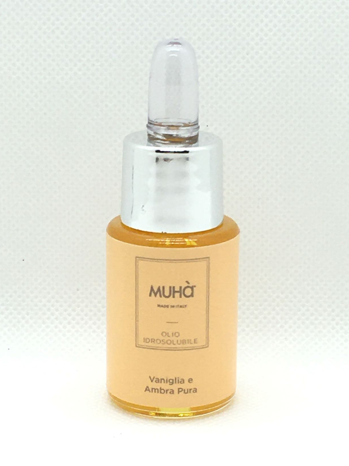 Olio idrosolubile per lampada ad ultrasuoni, poche gocce nell'acqua, e si crea nell'ambiente una piacevole atmosfera di aromi e note profumate di grande qualità. VANIGLIA E AMBRA PURA