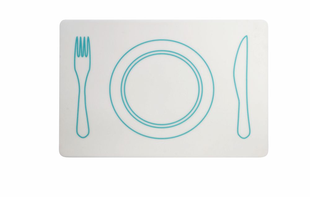 Tovaglietta in plastica e silicone di colore turchese. Dimensioni: cm 45 x 30. Questa tovaglietta americana è adatta per arredare la tavola per le tue colazioni o i tuoi pranzi informali. In negozio e online su tuttochic.it