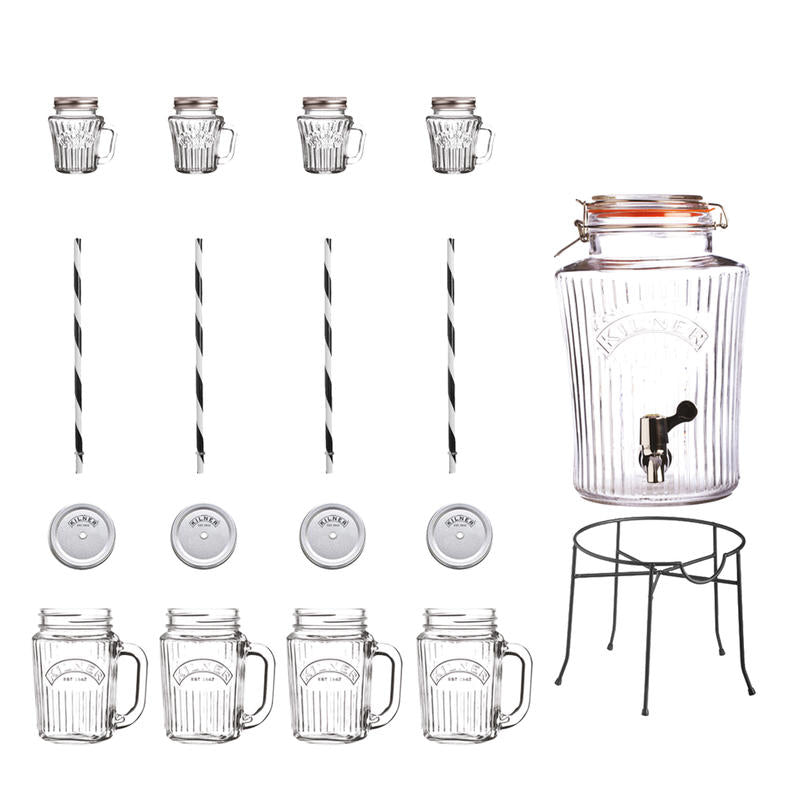 Dispenser ideale per contenere ed erogare bevande con iconica clip in acciaio inox per la chiusura ermetica e guarnizione in gomma arancione. In negozio e online su tuttochic.it