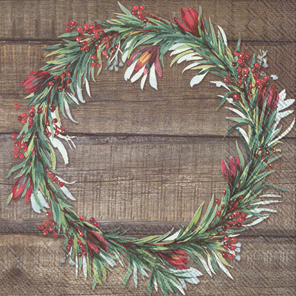 Confezione di 20 tovaglioli di carta a 3 veli decorati con tema natalizio fondo marrone . Dimensioni: cm 33 x 33. Made in Germany. In negozio e online su tuttochic.it