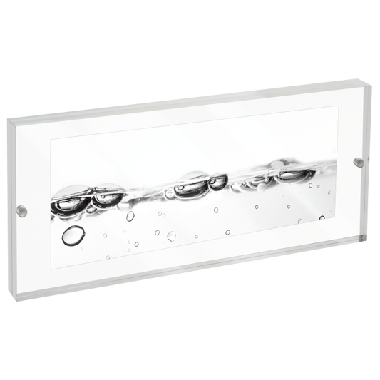 Portaritratti in acrilico trasparente con magneti. Doubleface. Spessore delle lastre di acrilico: 10+10mm, per i formati piu' grandi 12+12mm.