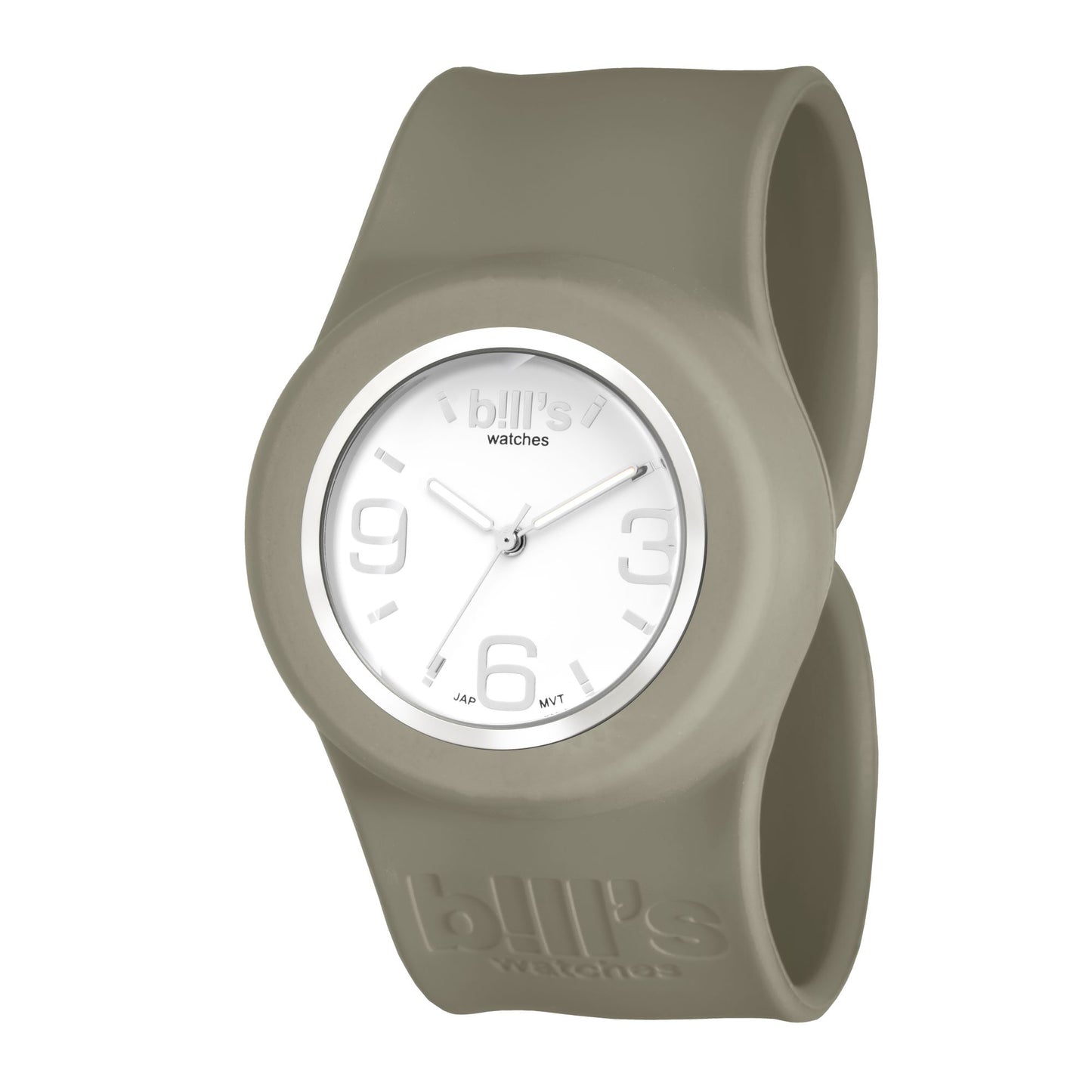 Orologio da polso da 34 mm di diametro, impermeabile e unisex. Questa collezione reinventa l'uso dell'orologio in silicone con chiusura “Slap”. I suoi braccialetti intercambiabili portano a un numero infinito di combinazioni.