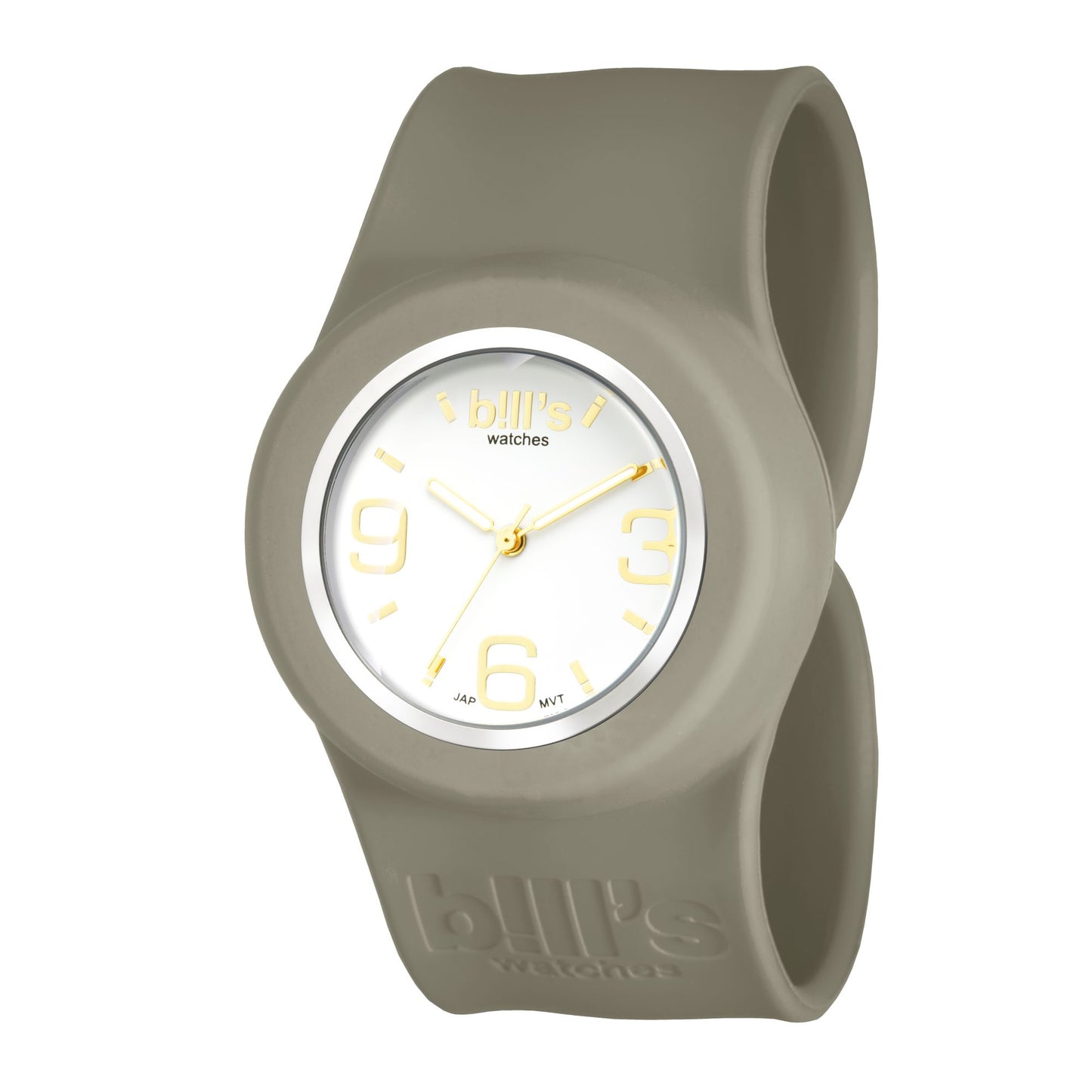 Orologio da polso da 34 mm di diametro, impermeabile e unisex. Questa collezione reinventa l'uso dell'orologio in silicone con chiusura “Slap”. I suoi braccialetti intercambiabili portano a un numero infinito di combinazioni.