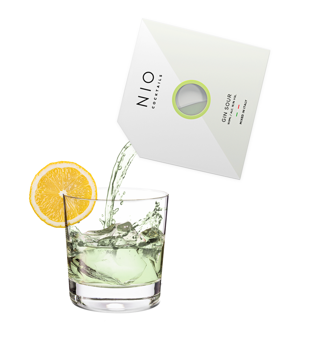 Cocktail Gin Sour Un perfetto equilibrio di zucchero, limone amaro e Tanqueray Gin secco I cocktail NIO sono creati su ricetta di Patrick Pistolesi, miscelati artigianalmente in Italia con i migliori spirit al mondo e confezionati in packaging di design 100% riciclabile. In negozio e online su tuttochic.it