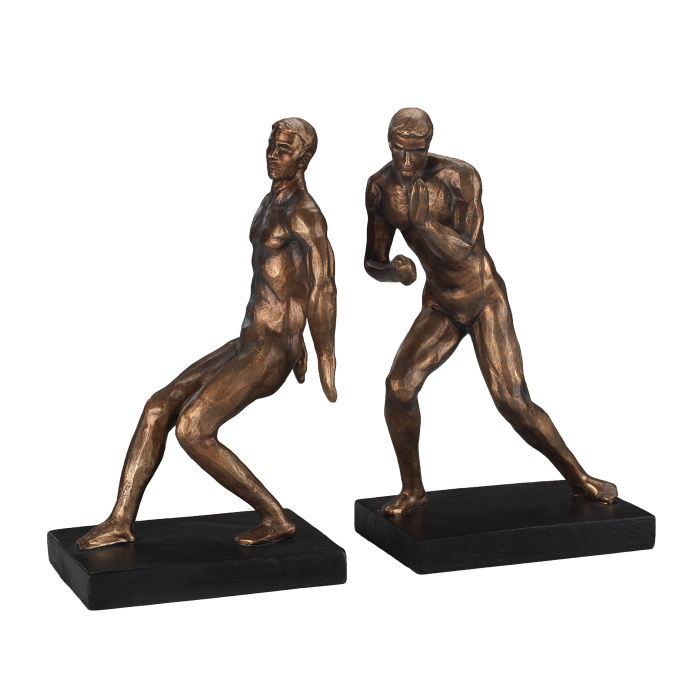 Fermalibri in resina color bronzo. Dimensioni: 16,5 x 11 x 26,5 h. cm. In negozio e online su tuttochic.it