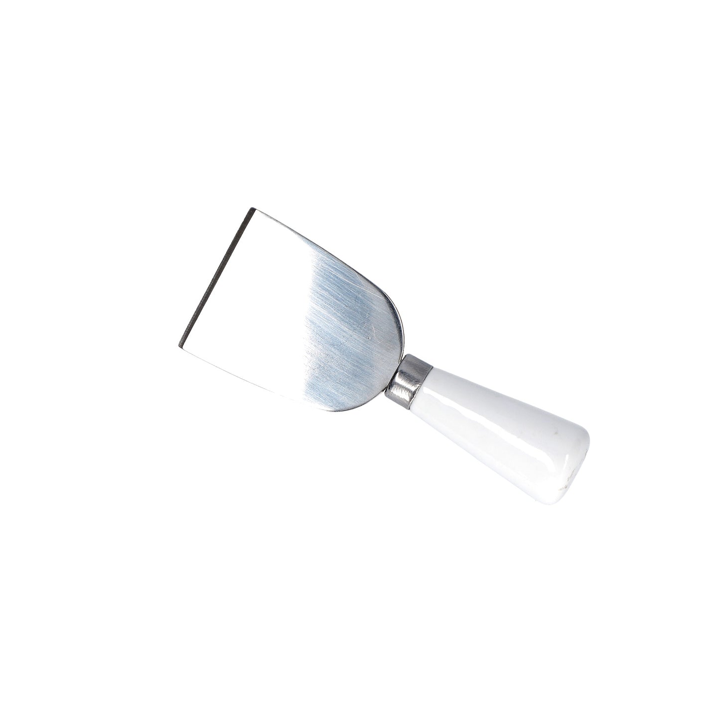 Coltello formaggi molli in acciaio inox con manico in porcellana. Dimensioni: 5 x 12 x h 2,5 cm Lavabile in lavastoviglie. In negozio e online su tuttochic.it
