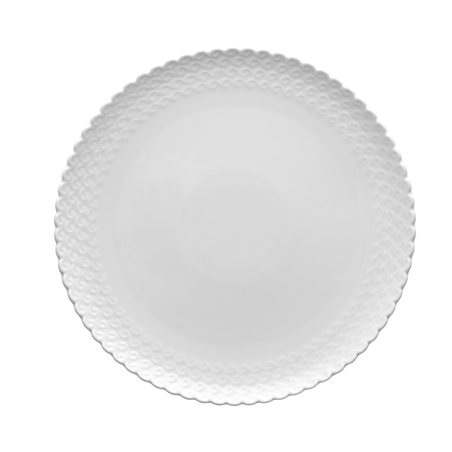 Confezione di 6 piatti piani in porcellana lavorata di colore bianco. linea Momenti, per dare un tocco di eleganza ad ogni apparecchiatura. Dimensioni: diametro cm 26, h 2,5 Utilizzabile in forno tradizionale Utilizzabile in forno a microonde Lavabile in lavastoviglie. In negozio e online su tuttochic.it