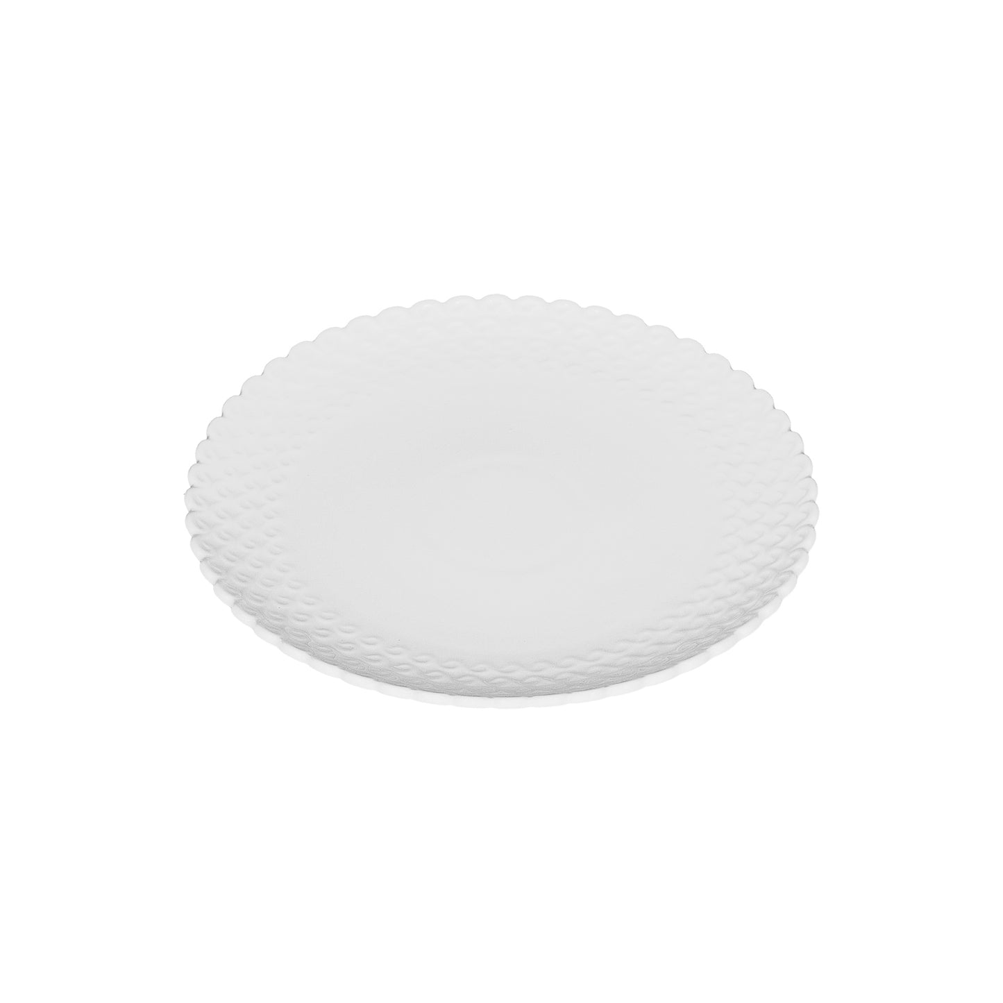 Confezione di 6 piatti da frutta in porcellana lavorata di colore bianco. Linea Momenti, per dare un tocco di eleganza ad ogni apparecchiatura. Dimensioni: diametro cm 20, h 2 cm Utilizzabile in forno tradizionale Utilizzabile in forno a microonde Lavabile in lavastoviglie. In negozio e online su tuttochic.it