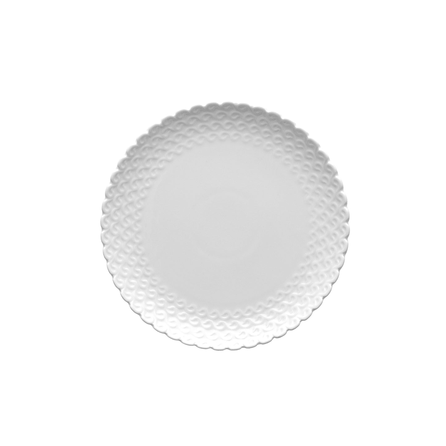 Set di 6 piatti dolce in porcellana bianca. Dimensioni: Ø 18; h2,5 cm Bordi smerlati su piatti, vassoi, piattini, bowl della linea Momenti, per dare un tocco di eleganza ad ogni apparecchiatura. Utilizzabile in forno tradizionale Utilizzabile in microonde Lavabile in lavastoviglie. In negozio e online su tuttochic.it