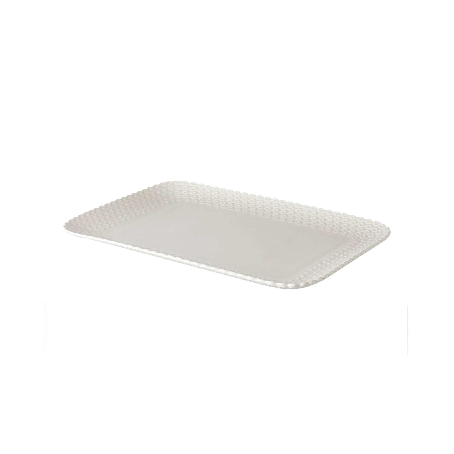Vassoio pasticceria in porcellana bianca. Dimensioni: 20x13 cm Bordi smerlati su piatti, vassoi, piattini, bowl della linea Momenti, per dare un tocco di eleganza ad ogni apparecchiatura. Utilizzabile in forno tradizionale Utilizzabile in forno a microonde Lavabile in lavastoviglie. In negozio e online su tuttochic.it