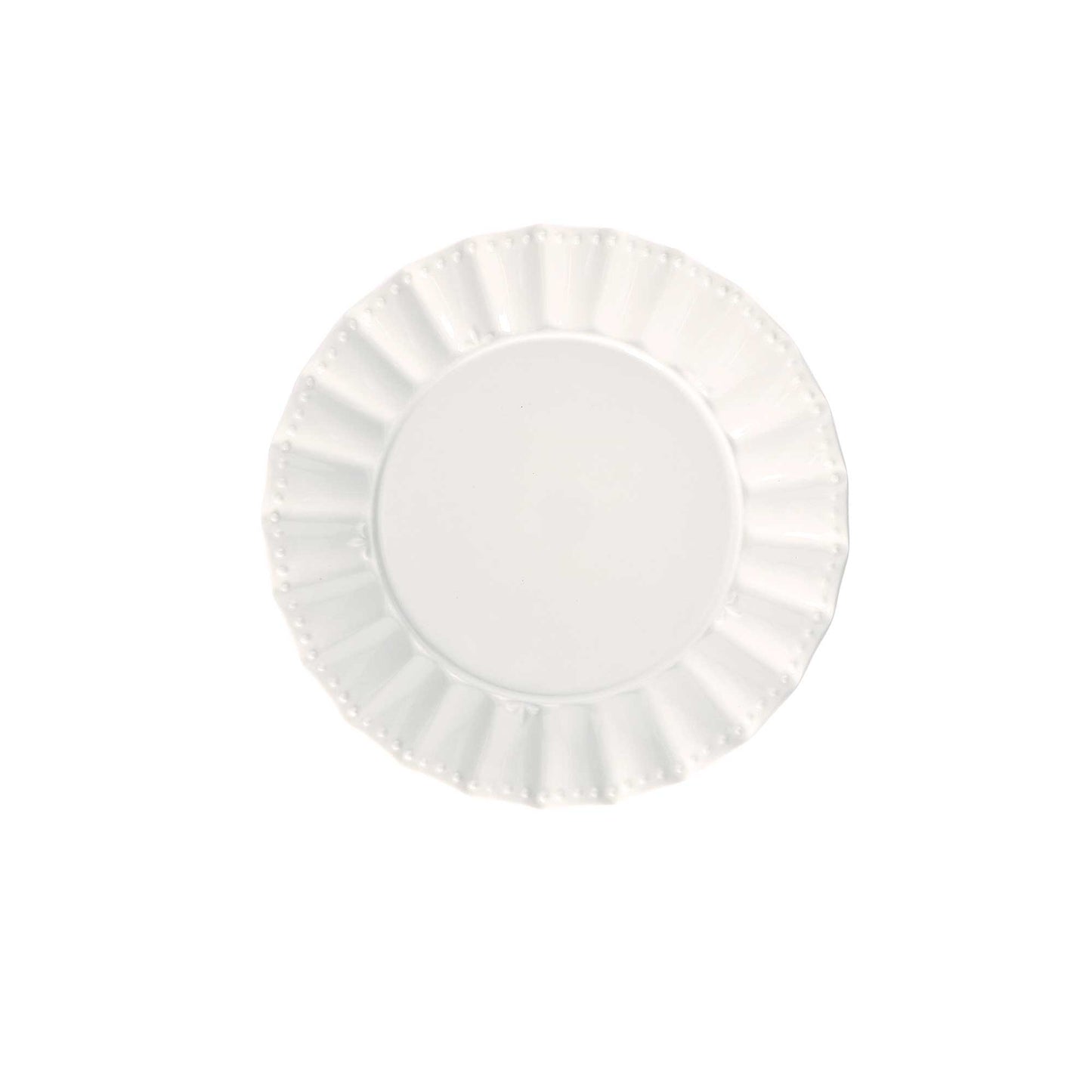 Confezione di 6 piatti frutta in porcellana lavorata di colore bianco. Linea Ducale disegnata con forme eleganti e semplici capaci di impreziosire ogni occasione. Dimensioni singolo piatto: diametro cm 20. Utilizzabile in forno a microonde Lavabile in lavastoviglie. In negozio e online su tuttochic.it