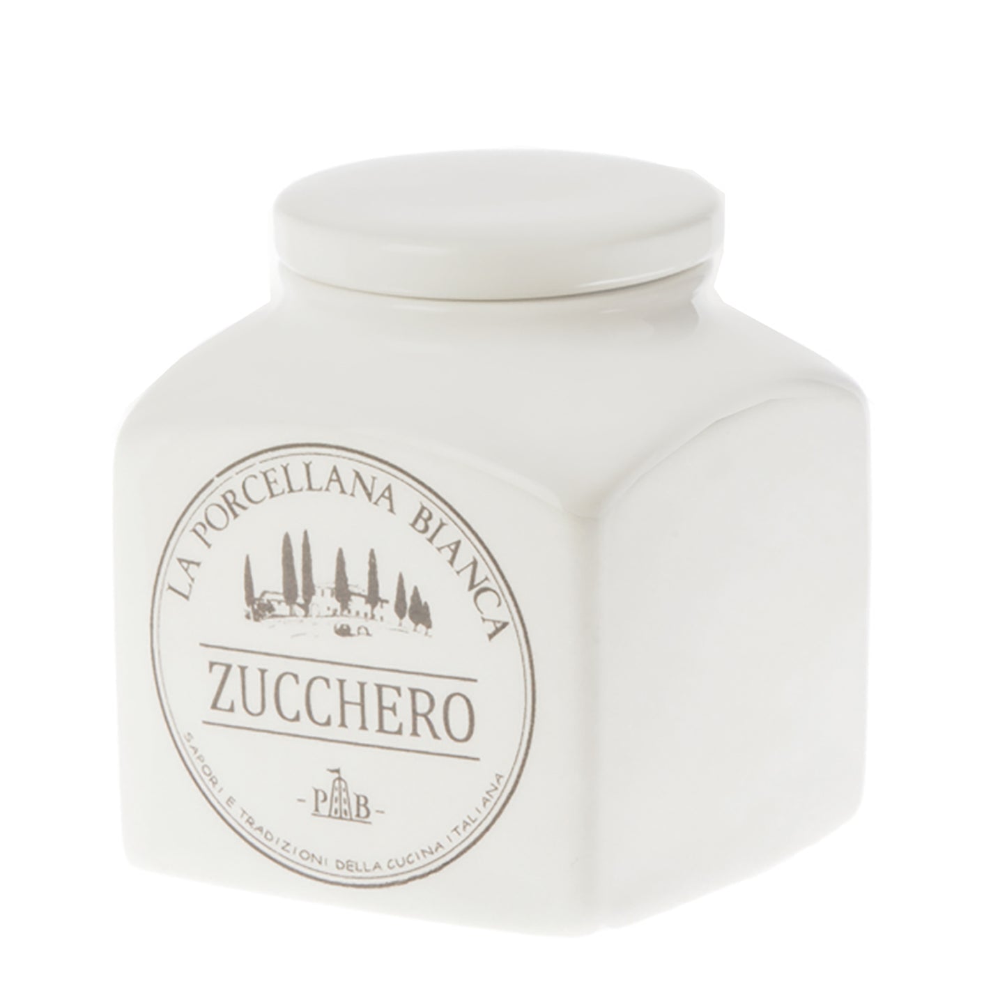 Barattolo Zucchero in porcellana lt. 1,1. Funzionali ad ospitare gli alimenti più usati nei vostri piatti per una cucina sempre in ordine. In negozio e online su tuttochic.it