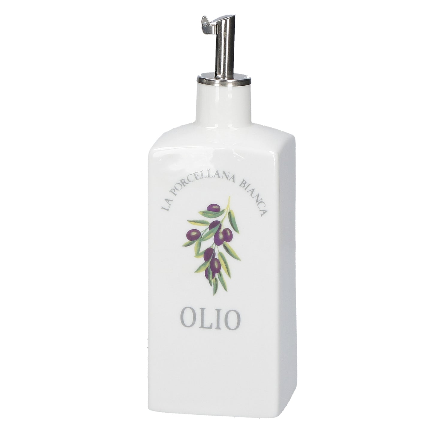 Oliera decorata in porcellana 250 ml. Aiutano ad arricchire lo stile della tavola Dimensioni: 6x6xh 15 cm Lavabile in lavastoviglie. In negozio e online su tuttochic.it