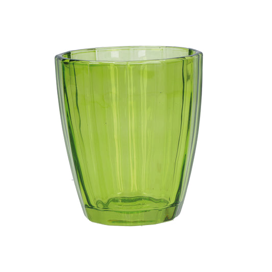 Confezione 6 bicchieri in vetro verde prato cc 320 - Ø 8,5 - h 10 cm. Lavabili in lavastoviglie. In negozio e online su tuttochic.it