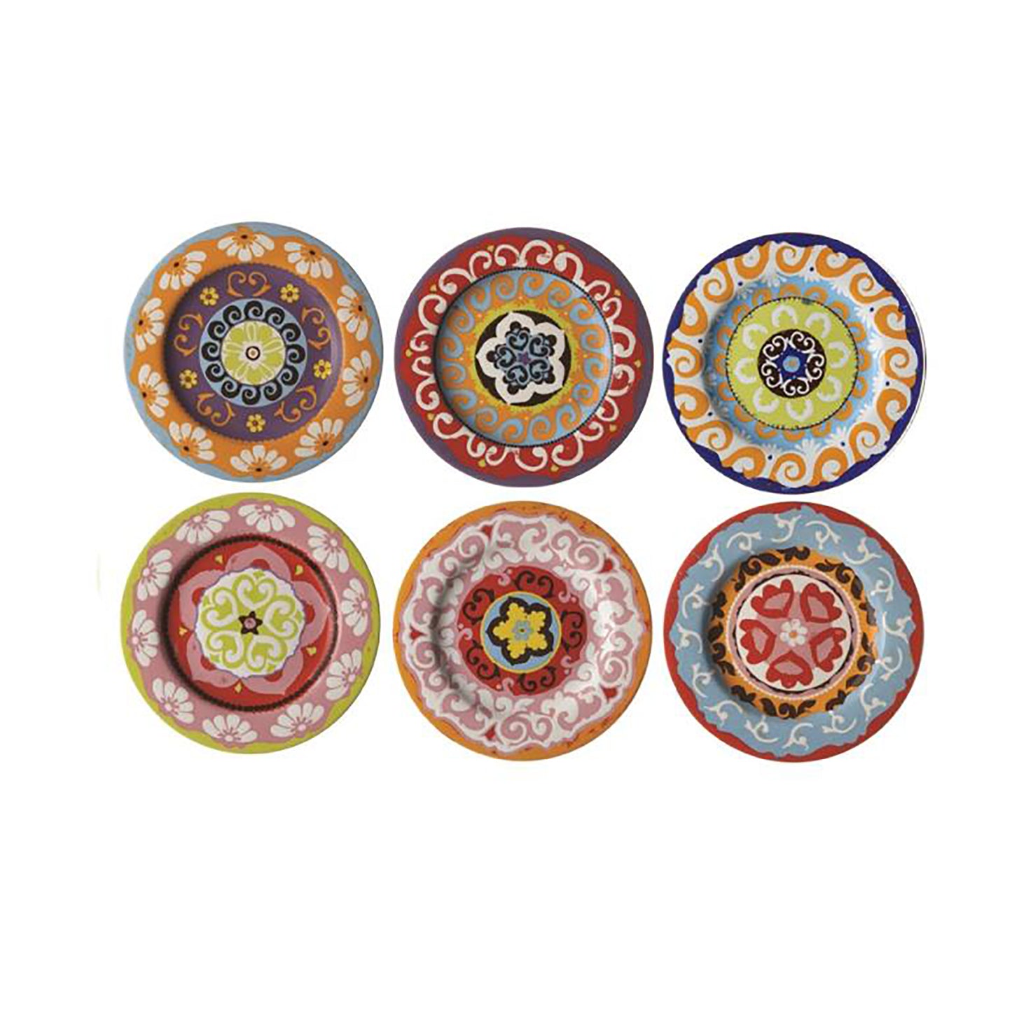 Set 6 piatti frutta. Decorazioni ricche e mediterranee dai forti valori destinati alla tavola, alla cucina e alla decorazione della casa sono le caratteristiche della linea "Nador". In negozio e online su tutto chic.it