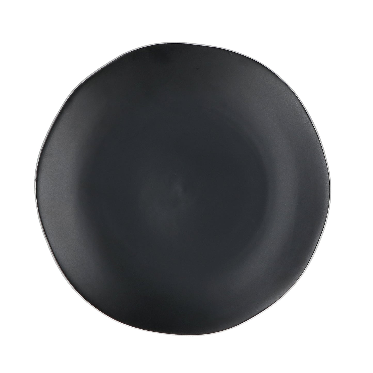 Vassoio Piatto portata rotondo in porcellana di colore nero opaco con bordo esterno decorato in bianco lucido. Dimensioni: cm Ø 30; h 2,5. Utilizzabile in forno a microonde e lavastoviglie. In negozio e online su tuttochic.it
