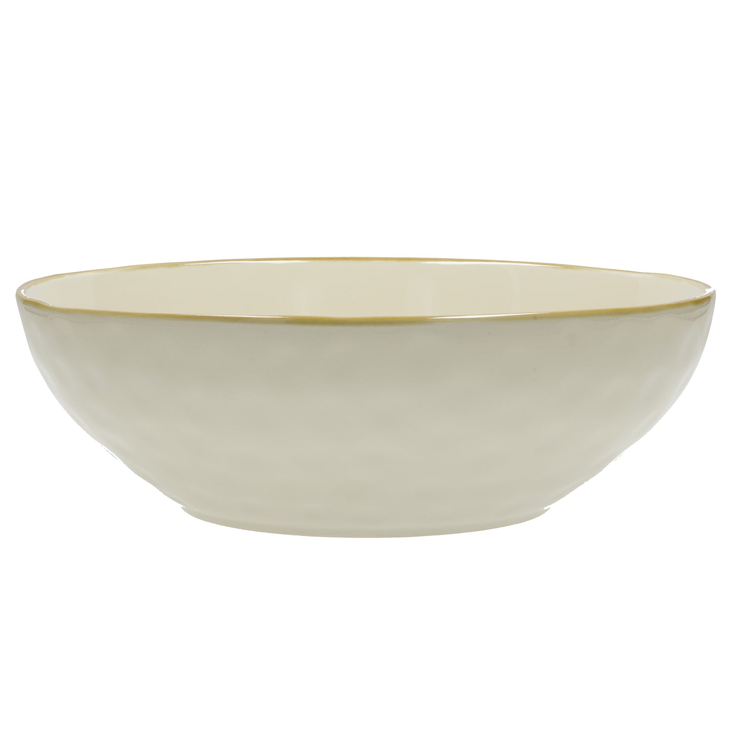 Insalatiera in porcellana di colore avorio. Colori e forme moderne si mescolano con armonia ed elementi della tradizione. Dimensioni: Ø 26 cm Materiali: Stoneware