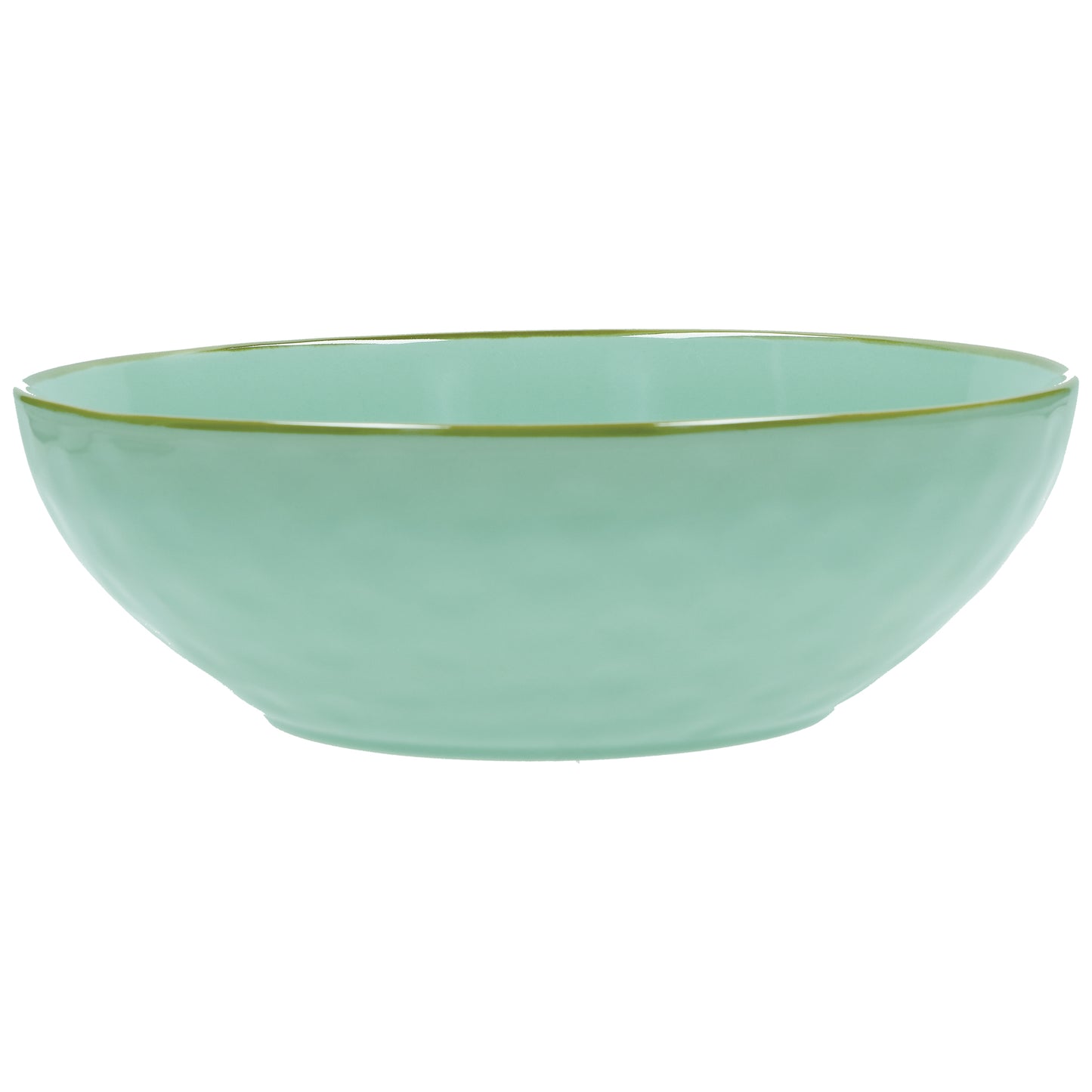 Insalatiera in porcellana di colore verde acqua. Colori e forme moderne si mescolano con armonia ed elementi della tradizione. Dimensioni: Ø 26 cm. In negozio e online su tuttochic.it