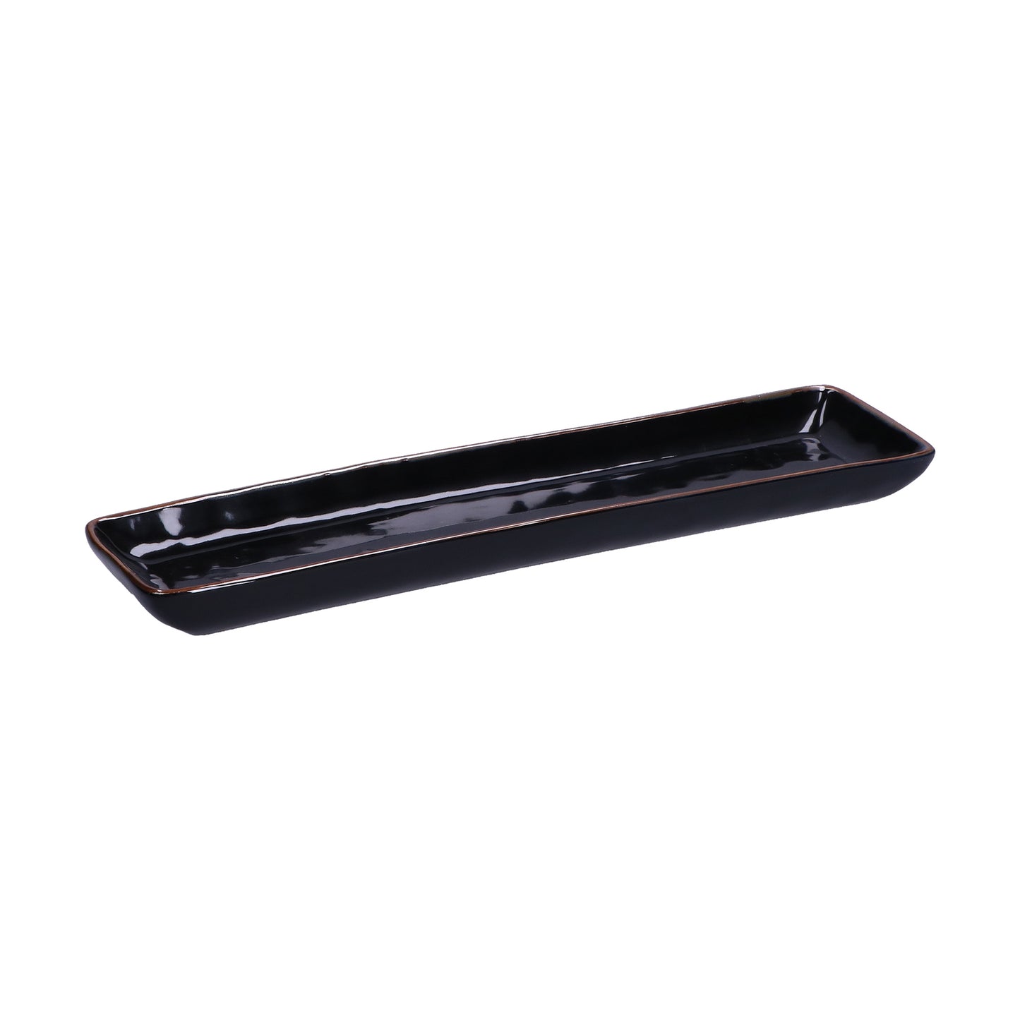 Vassoietto rettangolare in porcellana di colore nero. Colori e forme moderne si mescolano con armonia ed elementi della tradizione. Dimensioni: cm 32 x 8 Materiali: Stoneware Lavabile in lavastoviglie Utilizzabile in microonde. In negozio e online su tuttochic.it