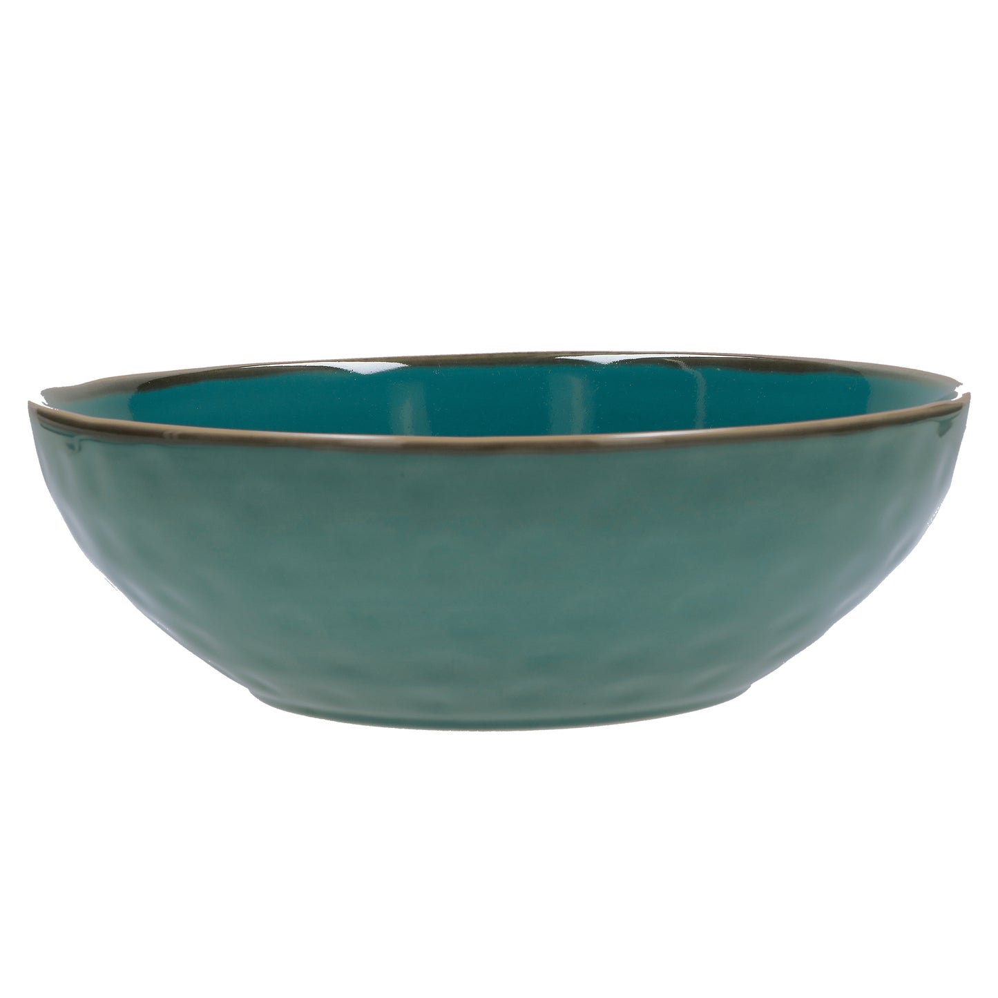 Insalatiera in porcellana di colore ottanio. Colori e forme moderne si mescolano con armonia ed elementi della tradizione. Dimensioni: Ø 26 cm. In negozio e online su tuttochic.it