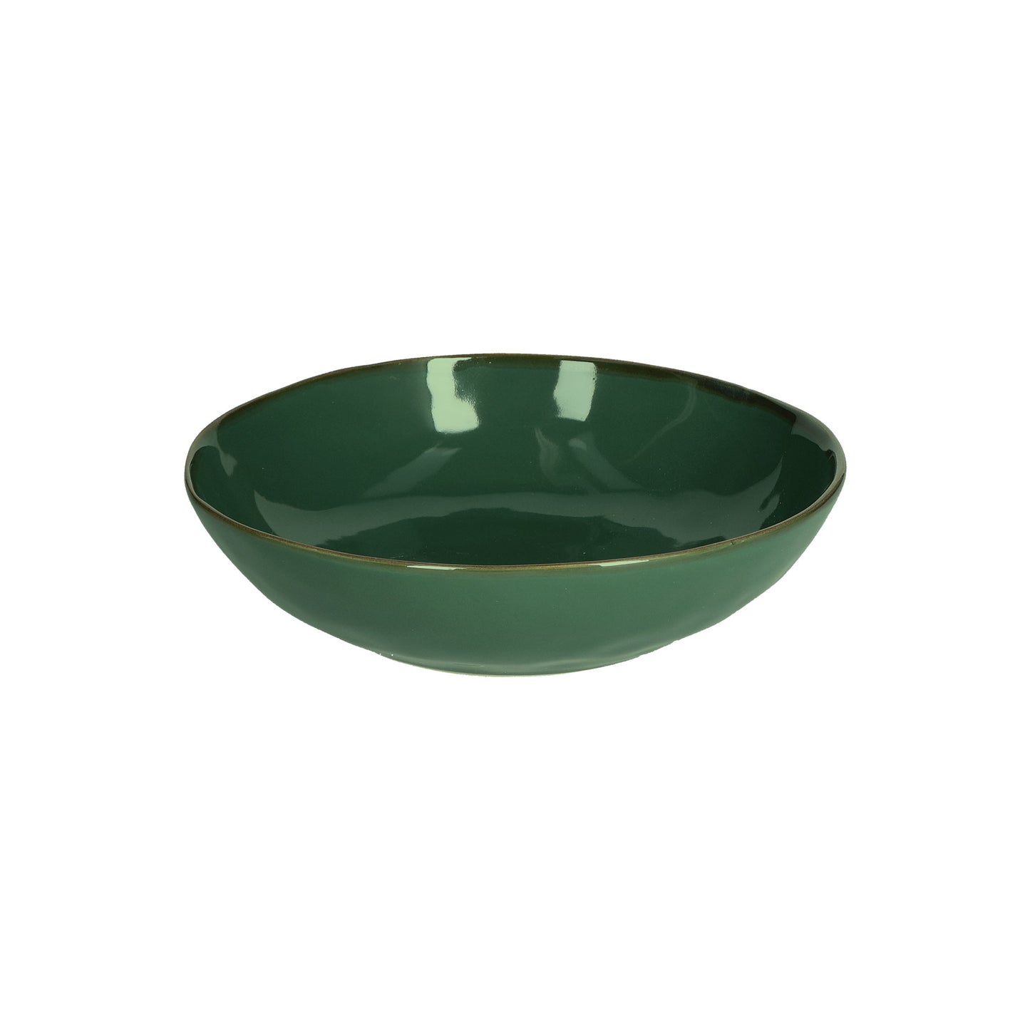 Piatto fondo di colore verde bosco della linea Concerto. Materiale: Stoneware Dimensioni: Ø 21 cm Lavabile in lavastoviglie. In negozio e online su tuttochic.it