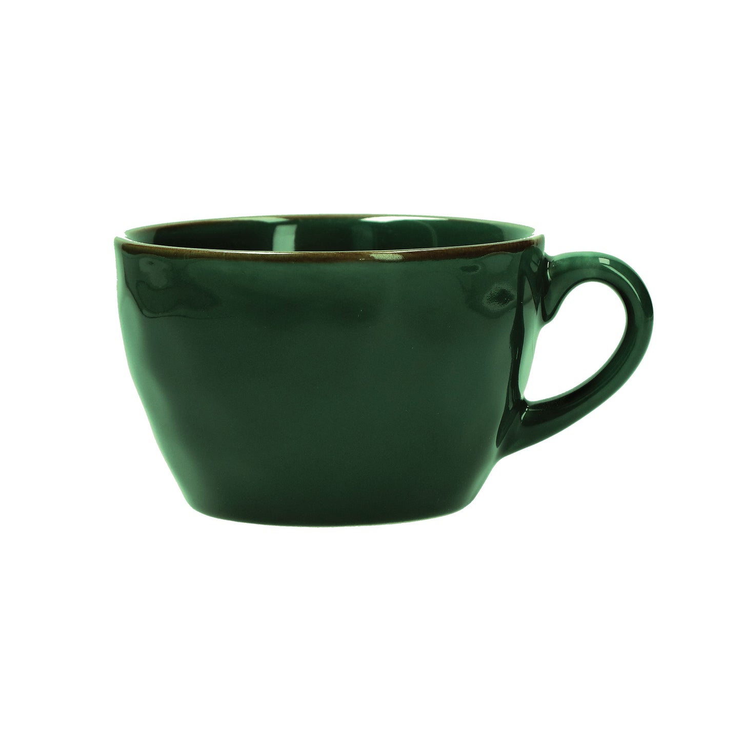 Tazzone da colazione in porcellana di colore verde bosco. Colori e forme moderne si mescolano con armonia ed elementi della tradizione. Dimensioni: Ø 7 cm, 420 cc Materiali: Stoneware Lavabile in lavastoviglie Utilizzabile in microonde. In negozio e online su tuttochic.it