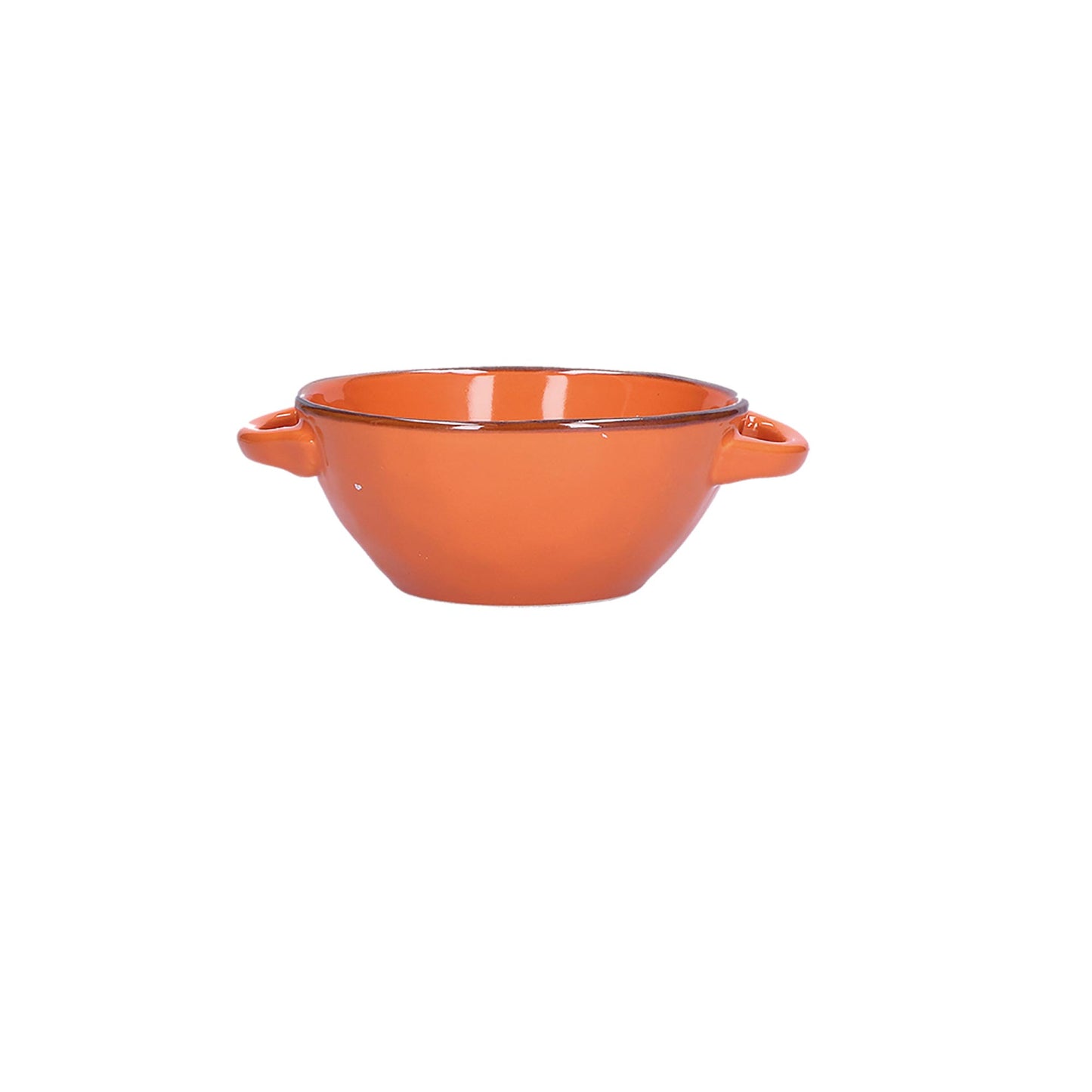 Ciotola per zuppa di colore arancione della linea Concerto. L’apparecchiatura è bellissima tono su tono o nei diversi abbinamenti di colore. In Stoneware Dimensioni: cm 19,5 x 15 x h 6,5 - Capacità: 600 cc. Utilizzabile in lavastoviglie e microonde. Non in forno tradizionale. In negozio e online su tuttochic.it