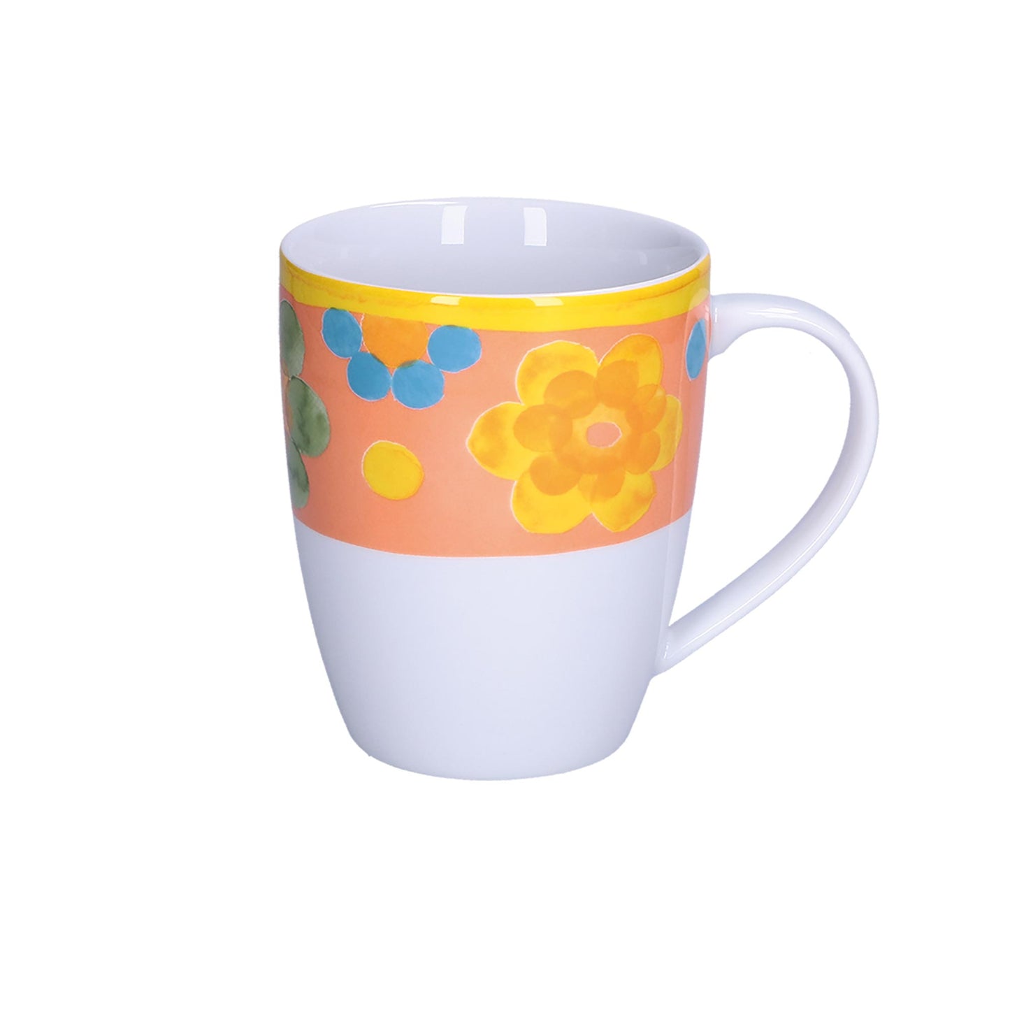 Mug in porcellana decorata. Capacità: cc 470 Lavabile in lavastoviglie Utilizzabile in forno a microonde. In negozio e online su tuttochic.it