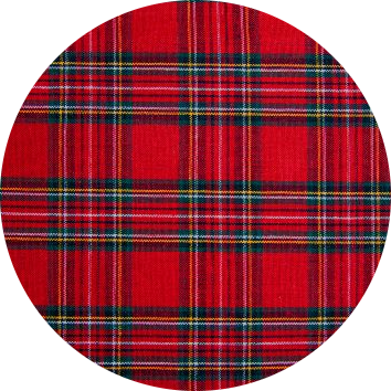 Tovaglia Ø 180 Tartan Rosso