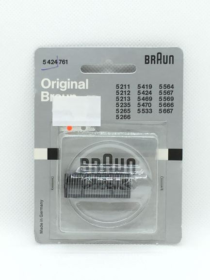 Blocco coltelli 5424761 per rasoi Braun adatto ai seguenti modelli: 5211-5212-5213-5235-5265-5266-5419-5424-5469-5470-5533-5564-5567-5569-5666-5667