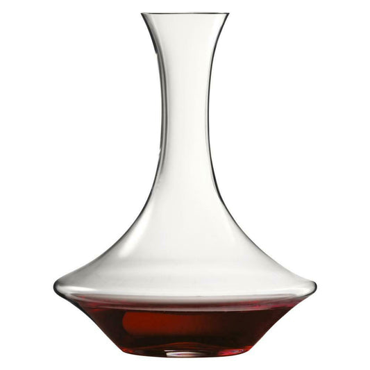 Decanter in vetro cristallino. Dimensioni: mm 245 x 318 h - Capacità: 1,5 lt. Lavabile in lavastoviglie. In negozio e online su tuttochic.it
