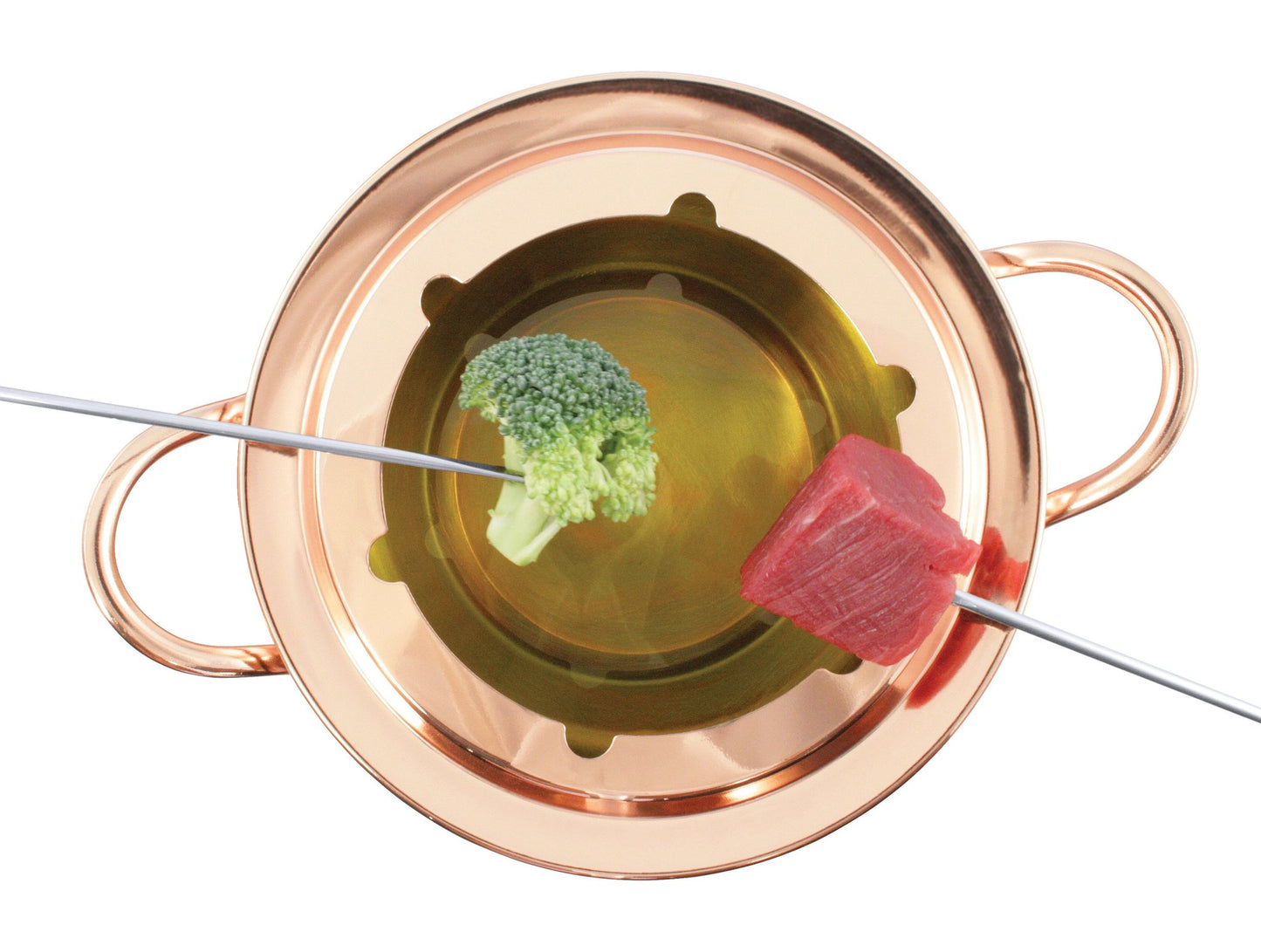 Il set da 11 pezzi include pentola per fonduta, paraschizzi, 6 forchette, bruciatore per fonduta e scheda di ricette. Pentola in acciaio inox 18/8 di spessore 0,8 mm, con apertura affusolata per mantenere il calore all'interno della pentola ed evitare fuoriuscite. In negozio e online su tuttochic.it