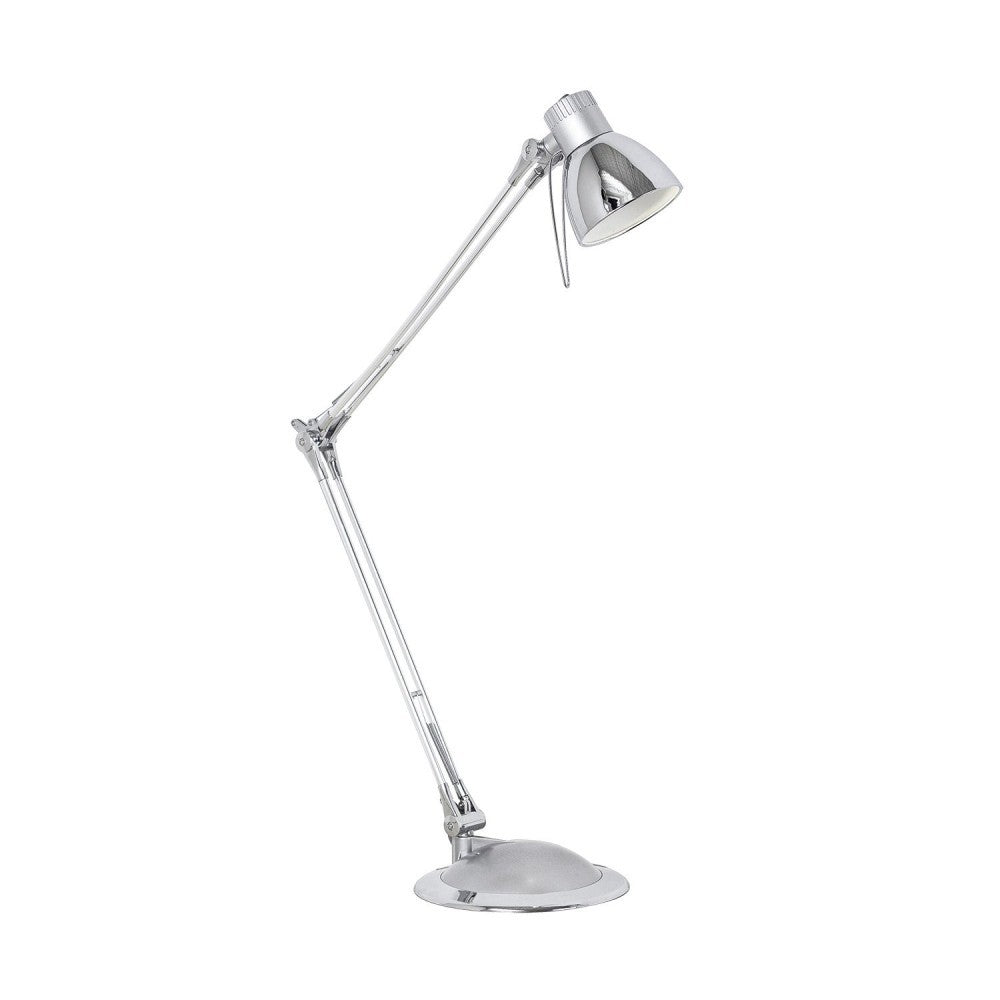 Lampada da scrivania in policarbonato cromato argento. Tipo di attacco GU10 Numero di lampadine 1 Lampadine incluse nella confezione d'acquisto SÌ (LED) Temperatura colore Bianco caldo Tonalità della luce 3000 K Potenza elettrica 4 W. In negozio e online su tuttochic.it