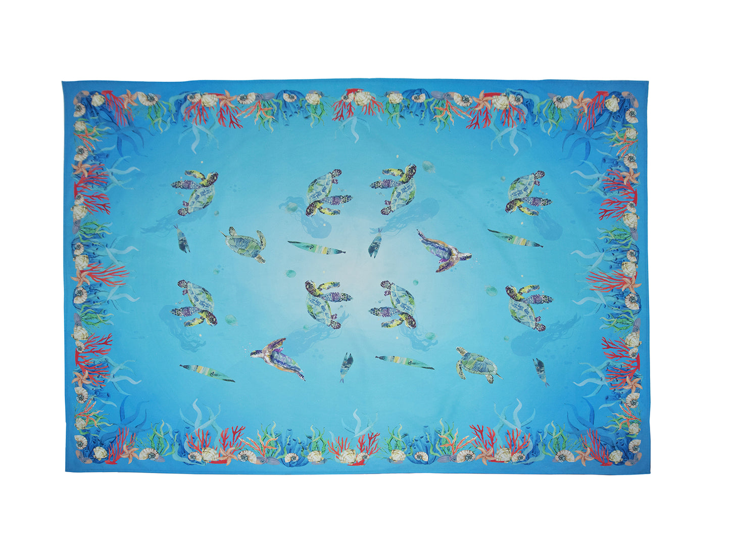 Tovaglia in puro cotone con decoro marino "Sorrento" Dimensioni: cm 140 x 240 Made in Italy. In negozio e online su tuttochic.it