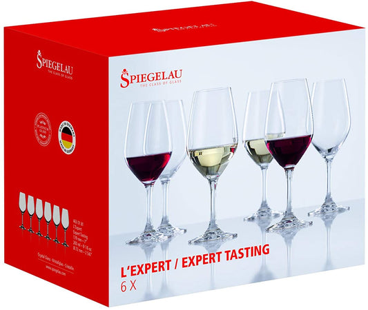 Set di 6 calici vino da degustazione in vetro cristallino per eventi e manifestazioni. Dimensioni: mm 72 x 179 h - Capacità: 260 ml. Lavabile in lavastoviglie. In negozio e online su tuttochic.it
