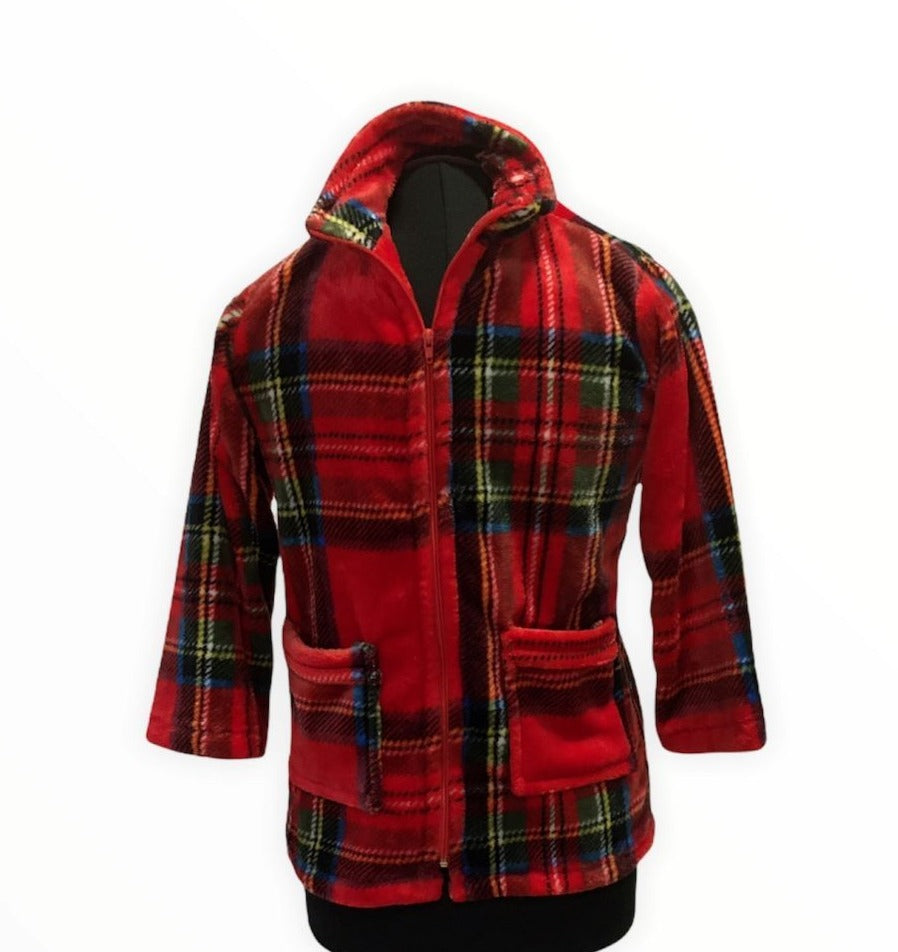 Vestaglia Baby Tartan Rossa