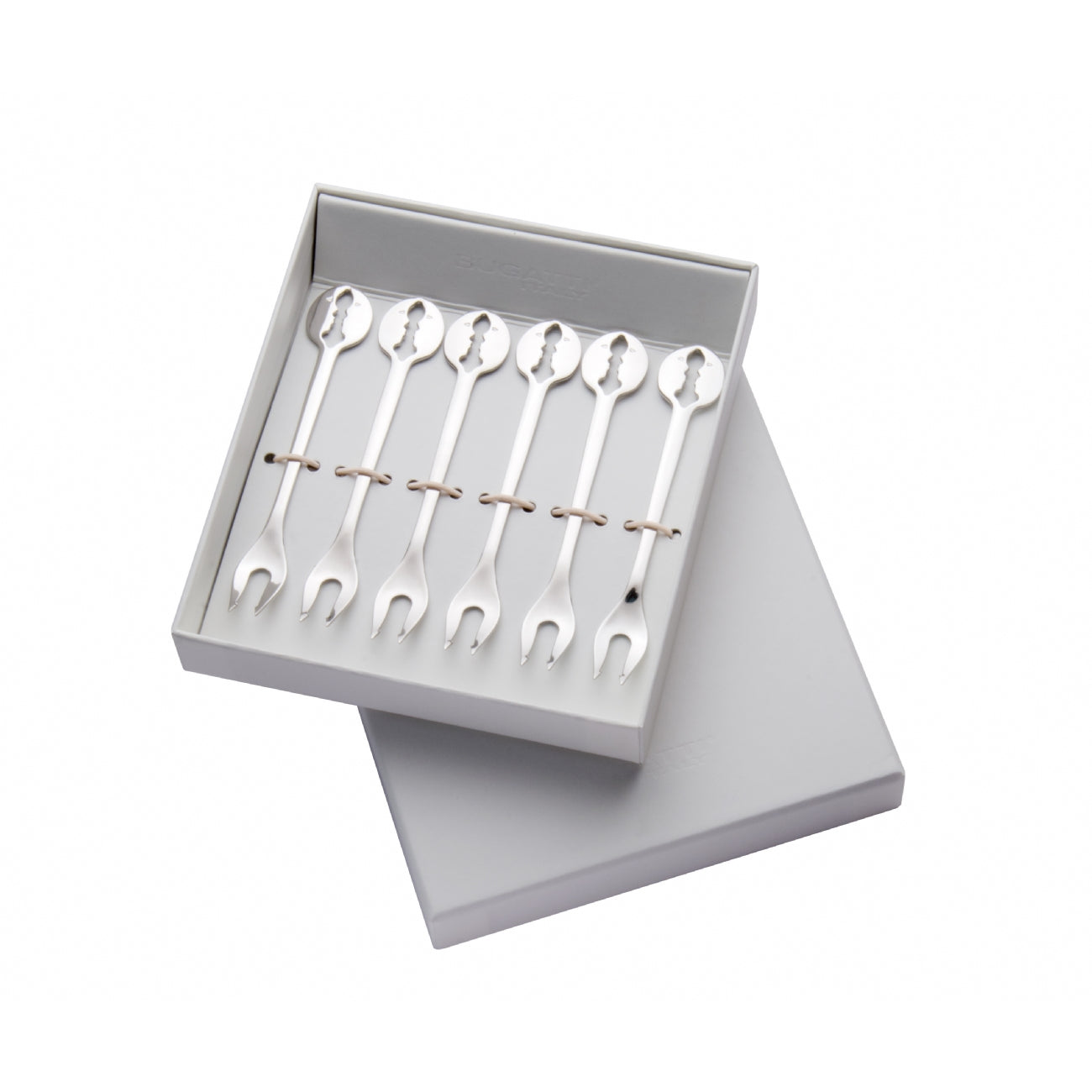 Set 6 forchettine party in acciaio inox 18/10. Si consiglia di lavare a mano È possibile il lavaggio in lavastoviglie fino a una temperatura di 50/55°C. In negozio e online su tuttochic.it