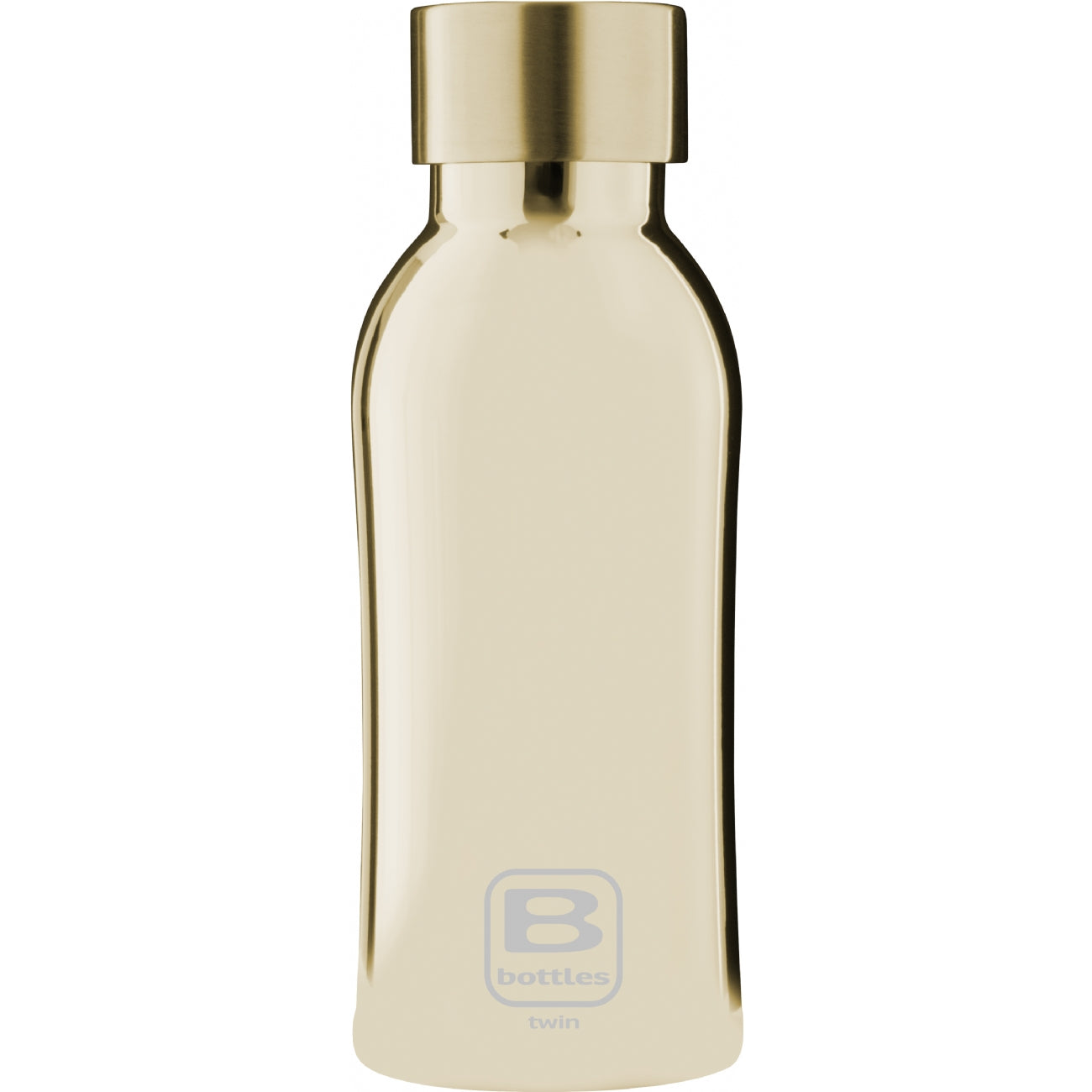 Bottiglia TWIN 350ml(11.835 US fl.oz.) giallo oro lucido. Tappo finitura satinata. Mantiene i liquidi caldi per 12 ore, freddi per 24 e il ghiaccio per 36 ore. Realizzata in acciaio inox 18/10, a doppia parte sottovuoto e con uno speciale rivestimento in rame tra le due pareti. In negozio e on line su tuttochic.it