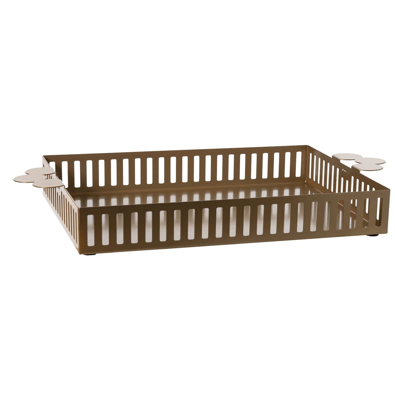 Il vassoio grande Old è realizzato in metallo colorato e adornato con eleganti maniglie laterali, conferendo un tocco di raffinatezza tipico della collezione Old. Dimensioni: 31 x 34,5 x 6 H cm Prodotto in Italia. In negozio e online su tuttochic.it