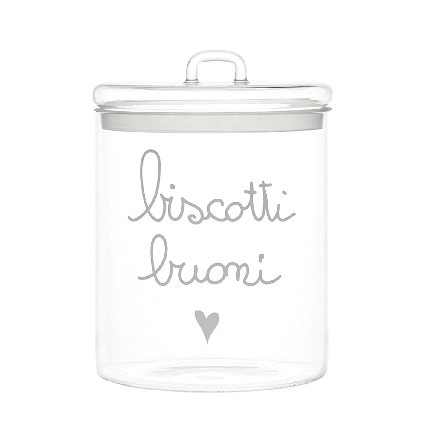 La Biscottiera "biscotti buoni" di Simple Day è elegante e funzionale, realizzata in pregiato vetro borosilicato trasparente con guarnizione ermetica per mantenere i biscotti freschi e croccanti. In negozio e online su tuttochic.it