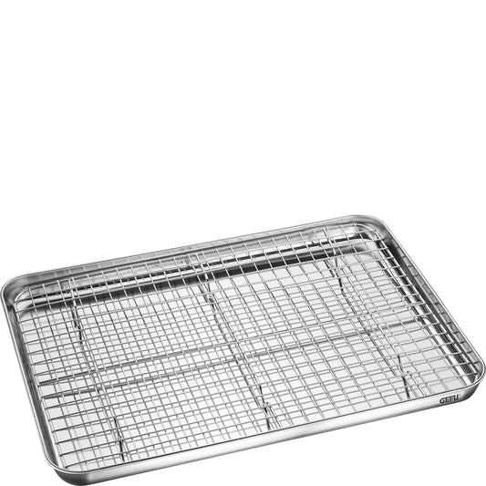 Teglia da forno Gefu VARIADO con griglia in acciaio inox – 40,5 cm – multifunzione