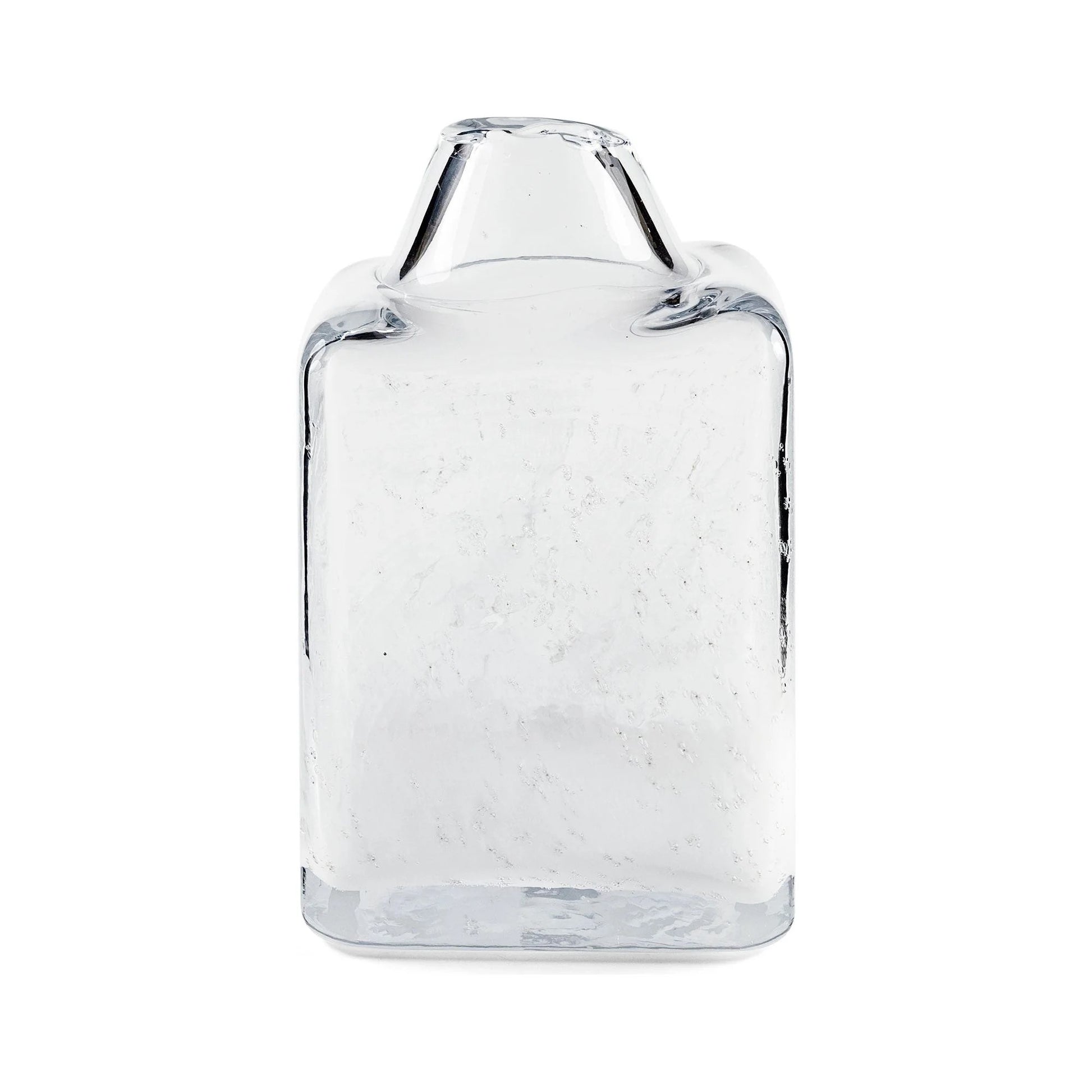 vaso portafiori quadrato vetro trasparente bianco Inblocco Rituali Domestici