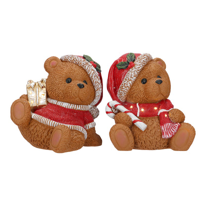 Set 2 orsetti seduti con LED Timstor