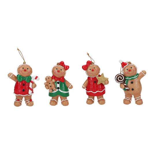 set 4 decorazioni Gingerbread Pan di Zenzero Timstor