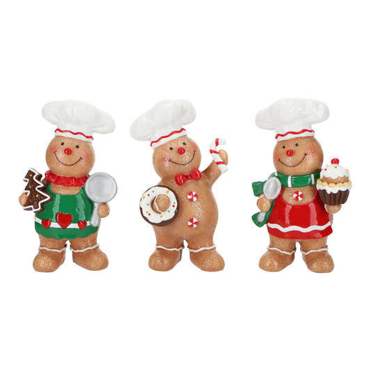 Set 3 Gingerbread Cuoco decorazioni natalizie Timstor