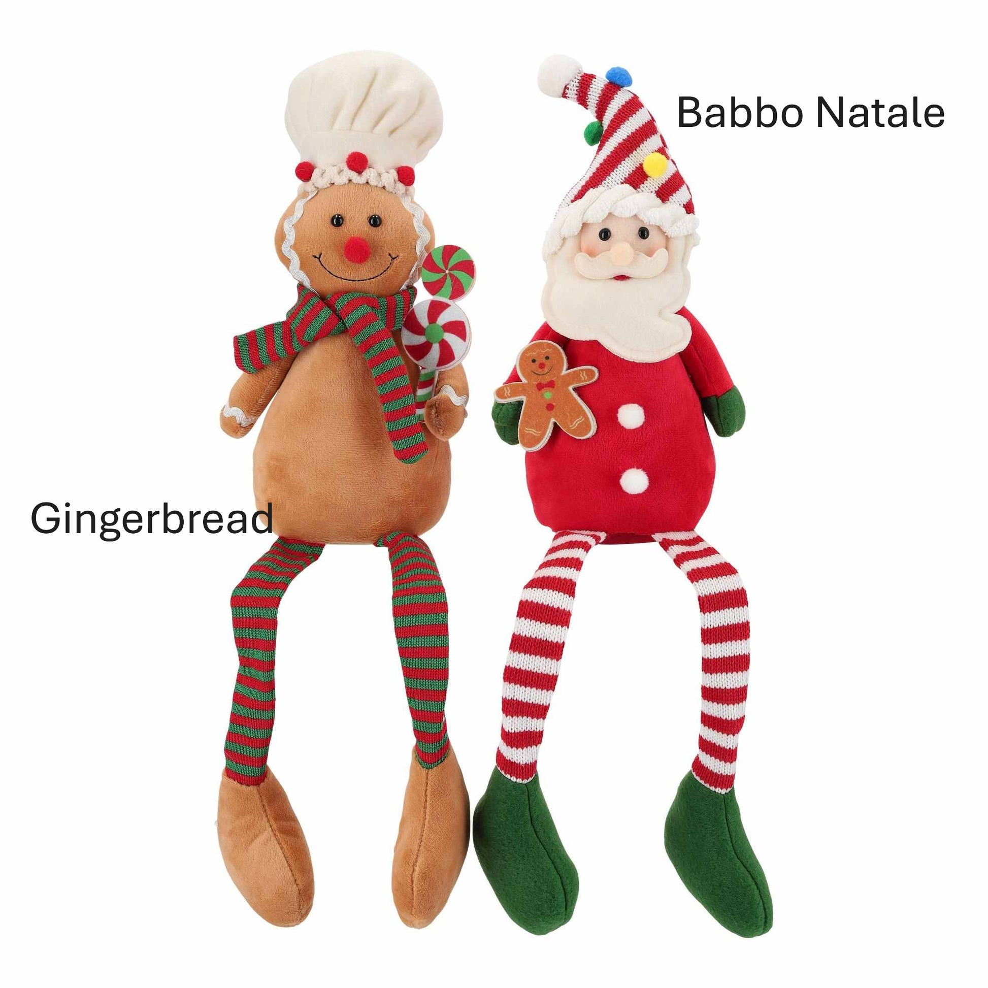 Pupazzo Pan di Zenzero o Babbo Natale con gambe sospese Timstor