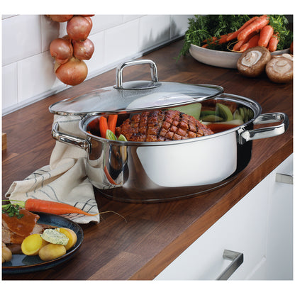 Teglia gourmet PISA 38 cm Küchenprofi con coperchio in vetro e griglia