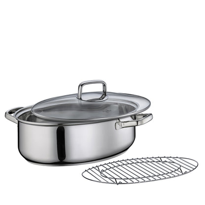 Teglia gourmet PISA 38 cm Küchenprofi con coperchio in vetro e griglia