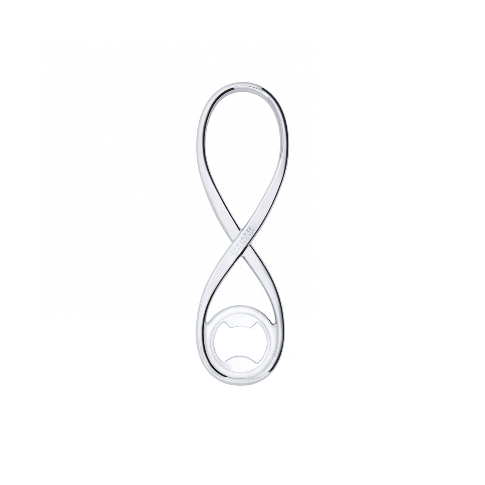 Infinity è l'apribottiglie dalla forma iconica dallo stile raffinato ed elegante. Rappresenta un'idea regalo preziosa per celebrare un momento speciale, anche come bomboniera. Realizzato in zama, di colore acciaio. Dimensioni: 14,5 x 4 X 0,7 cm. Si consiglia di lavare a mano. In negozio e online su tutttochic.it