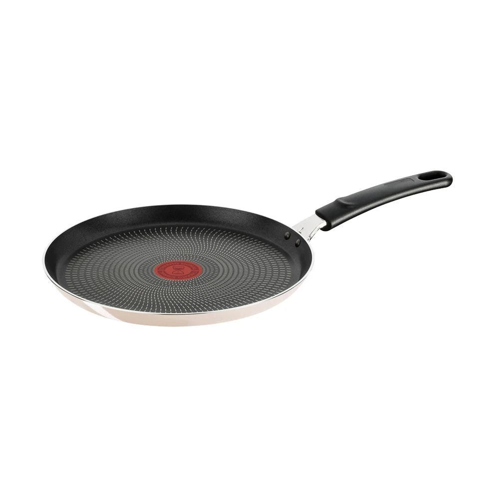 Crepiera antiaderente Lagostina diametro 28 centimetri con bordo basso e indicatore di calore centrale per pancake e crêpe